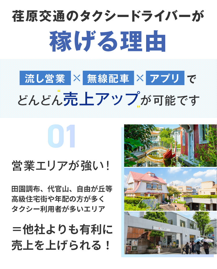 荏原交通のタクシードライバーが稼げる理由 01 営業エリアが強い！