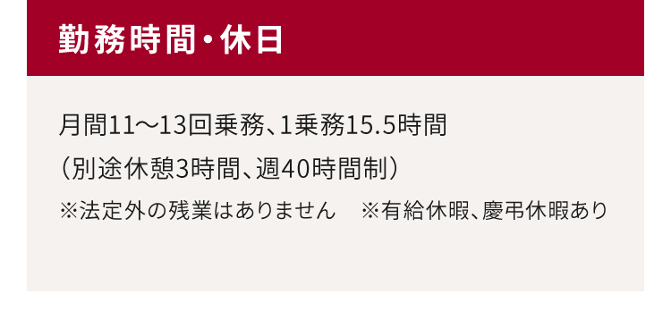 勤務時間・休日