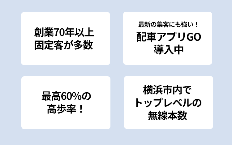 地域に密着した創業70年以上の老舗タクシー会社